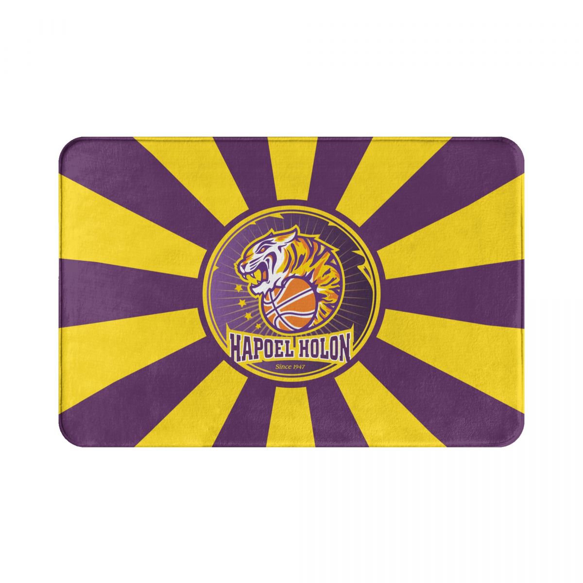 Hapoel holon bc fußmatt, eingangsteppich, gummimatte, dünne, rutschfeste teppichmatte: 7 / 50 x 80cm