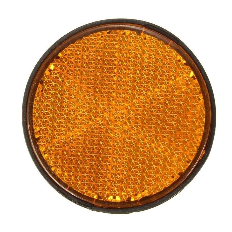 2 pièces 2 pouces rond rouge et Orange réflecteurs universels pour moto vtt vélo Dirt Bike