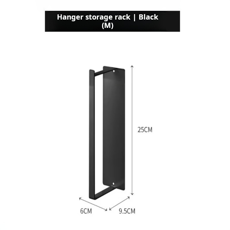 Hanger storage, washing machine side wall rack, magnetic bathroom clothes hanging and organizing rack, washing machine storage s: black