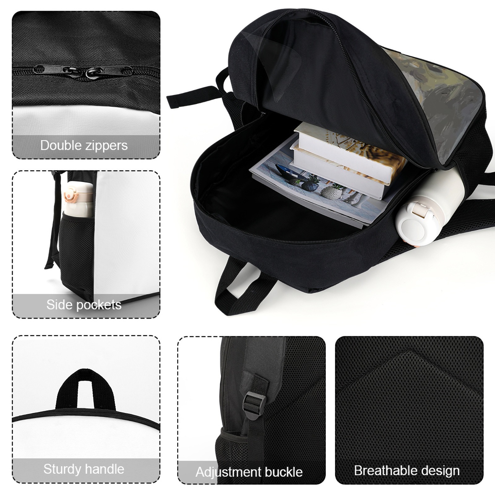 Hamster Meme Backpack Printed Book Bag School Teenager'S Backpack 17 Inch School Backpack Bag