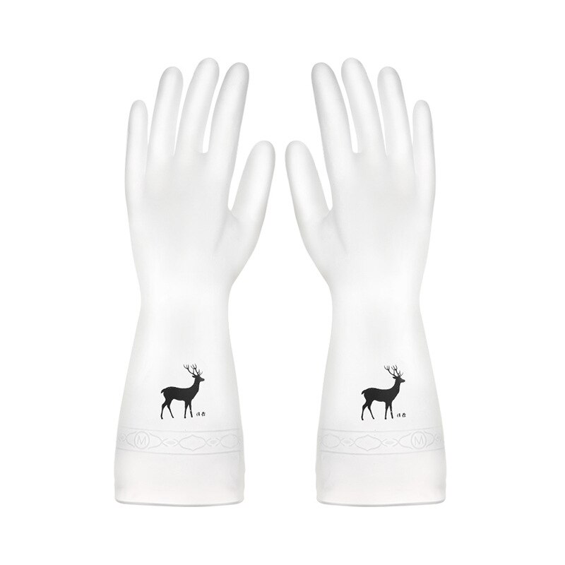 Afwashandschoenen dunne pvc waterdichte duurzame rubberen keukenhandschoenen wasgoed schoonmaak huishoudelijk plastic handschoenen: Hertje / Ik