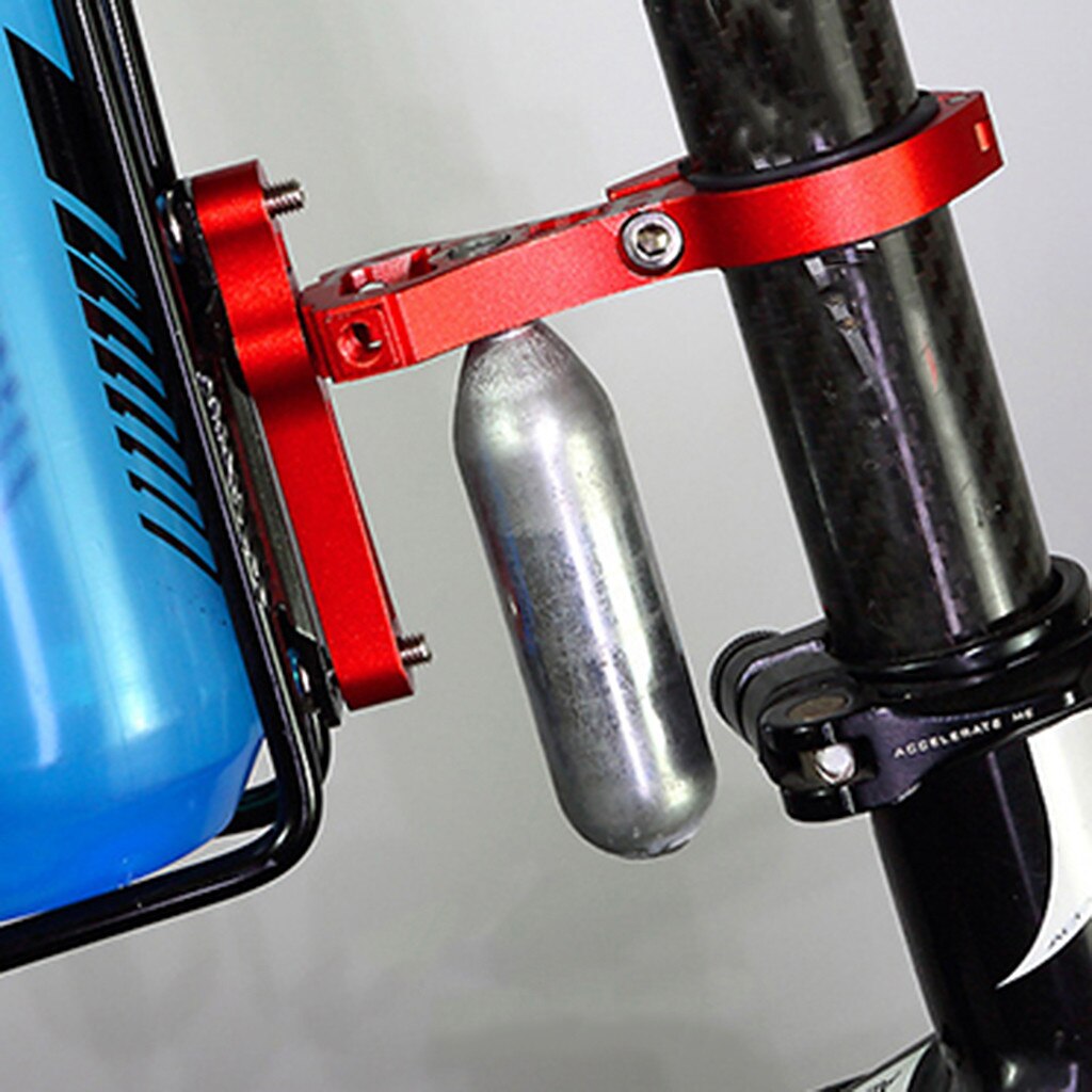 Convertidor de botellero con poste de asiento de bicicleta, sillín de bicicleta de montaña, doble soporte para botella de agua, adaptador de rejilla # T2G