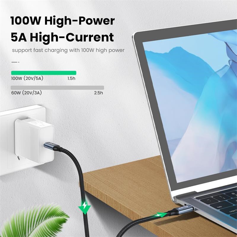 USB C zu Typ C Kabel 5A PD 100W USB 3,1 Gen2 Thunderbolt 3 Kabel 10Gbps USB-C Daten sync Kabel Für Macbook Samsung 4K Video Kabel