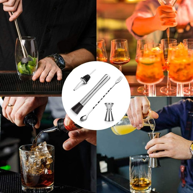 Professionele Bar Gereedschap, Rvs Roer Bar Tool, Cocktail Roer Bar Menglepel, Cocktail Picks, mojito Roer Bar Tool Kit