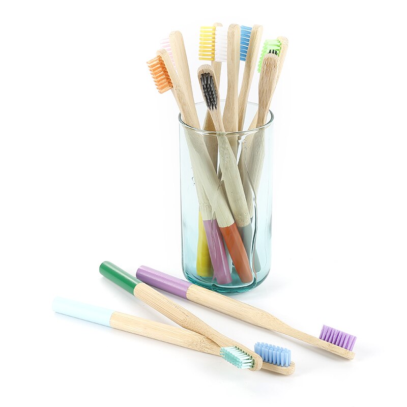 Milieuvriendelijke Natuurlijke Bamboe Houtskool Tandenborstel Zachte Haren Lage Carbon Houten Handvat Tandenborstel Oral Care
