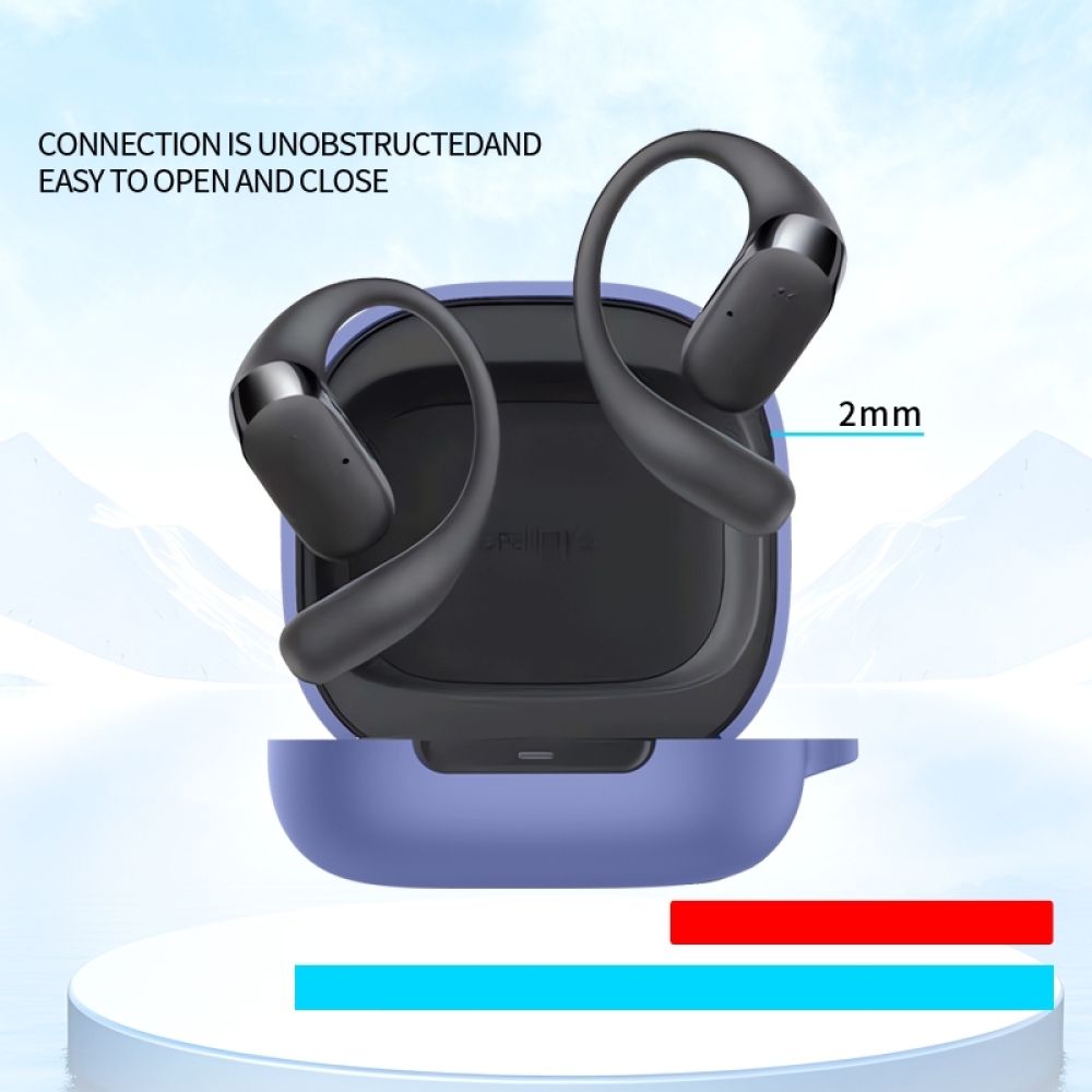 Silicone Earbuds Protective Case Anti Dustproof Headphone Charging Box Sleeve Soild Color for OpenFit 2 T920
