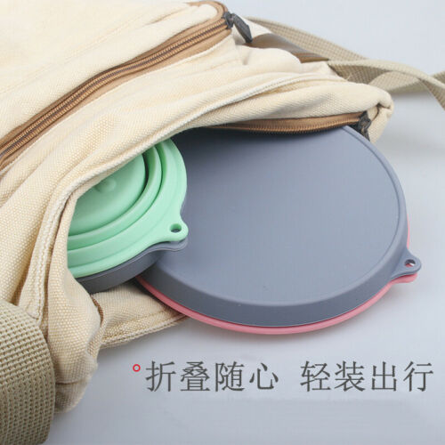 Collapsible Silicone Bowl & Lid 500ML Foldable Camping Picnic Food Storage Containers Portable