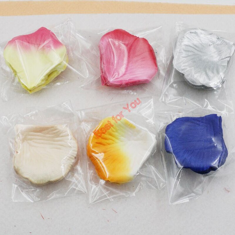 Pétalos de seda artificiales para decoración romántica para boda, pétalos de rosa para boda, flor rosa, varios colores, 100 unids/lote