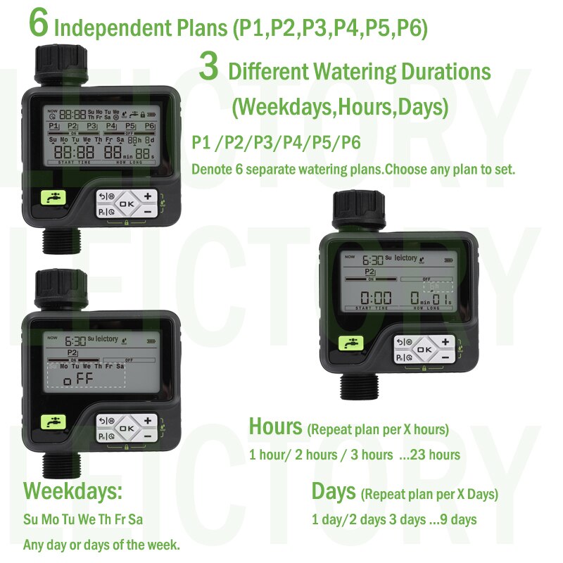 Waterproof Irrigation Timer Rain Sensor Smart Irrigation Controller System Garden Watering Timer