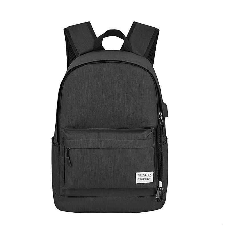 Mochila de para hombre, mochila Coreana de viaje por ordenador, mochila escolar, mochila para hombre, mochila impermeable para ordenador portátil: Black