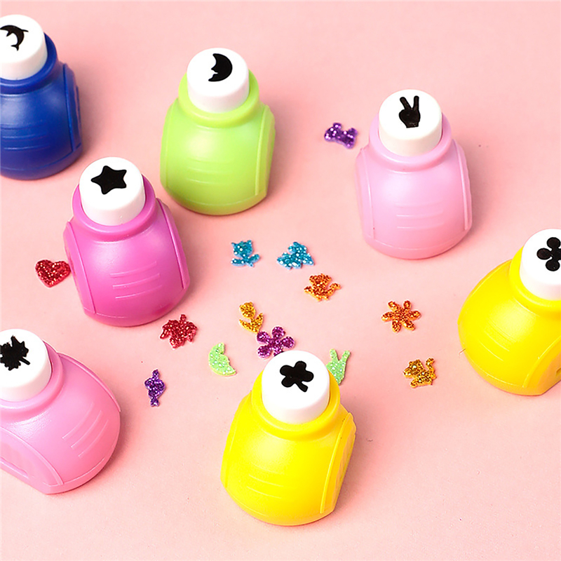 20/10/5PCS Hole Puncher Mini Scrapbooking Embossers For Kids Paper Cutter Punchers Arts Crafts Flower Moon Punch Embossing Tool