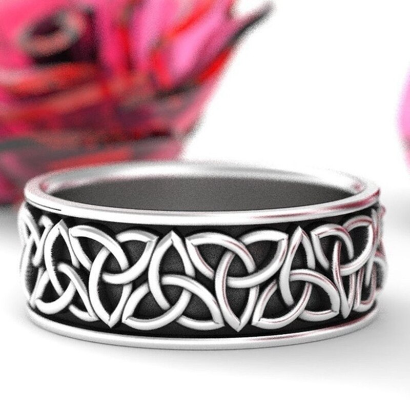 Mitologia nordycka gigantyczny wilk Fenrir bronić świątyni kruk biżuteria amulet prezent dla chłopaka mężczyzna wiking biodro chmiel głaz pierścień