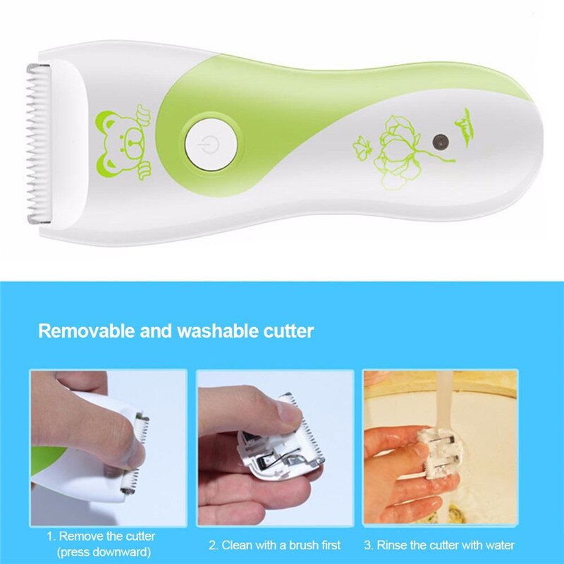 Usb Oplaadbare Baby Elektrische Tondeuse Set Draadloze Tondeuse Voor Kid Zuigelingen Peuters Haar Dagelijkse Verzorging Mute Tondeuse