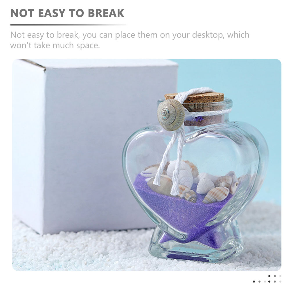 4 Stuks Transparante Wishing Flessen Hartvormige Parfum Flessen Glas Drift Flessen Potten Diy Ambachten Flesjes