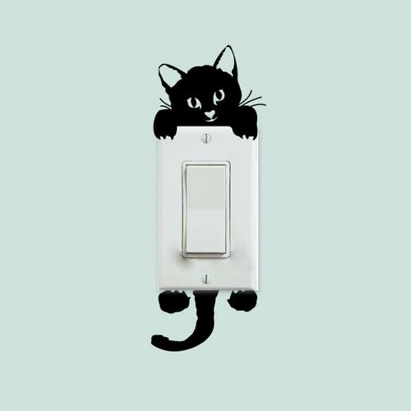 Drôle chat chien autocollants Stickers muraux ménage mur fenêtres voiture verre décoration autocollants Stickers muraux décor à la maison salon