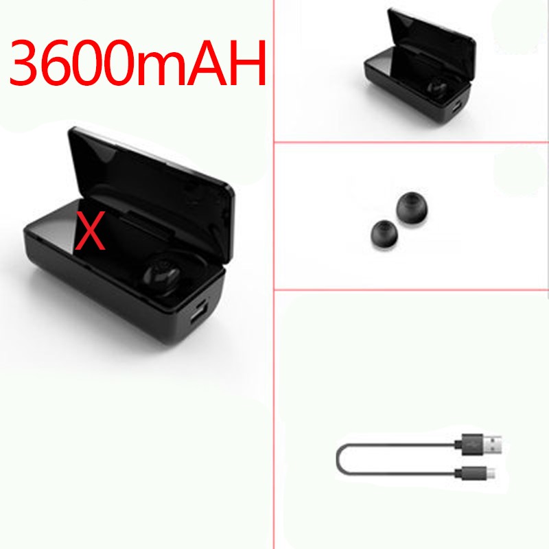 Newest TWS Wireless Earphones Headphones Bluetooth 5.0 Earbuds as Power Bank Sport Headset Noise Cancel Earphone Headphone: single 3600mAh