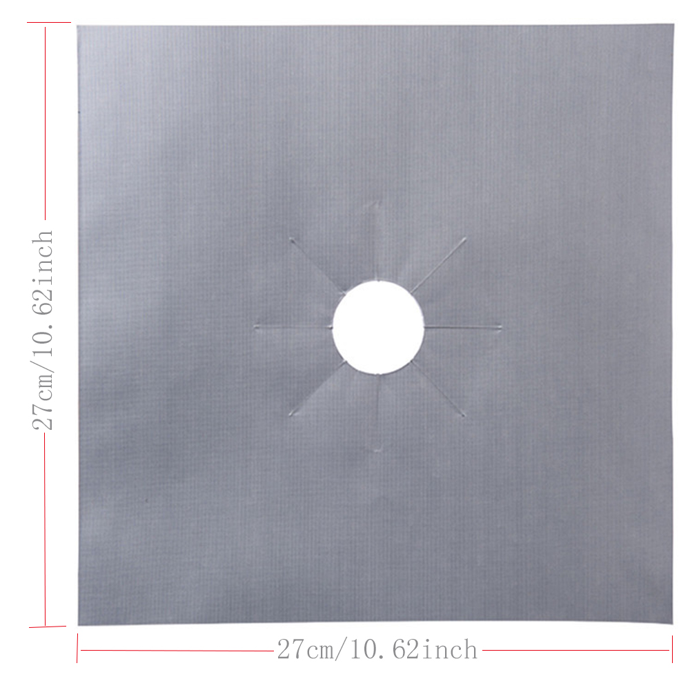 2PCS Teflon Coated Glass Fiber Cloth Reusable Foil Gas Hob Range Stovetop Burner Protector Liner Cover For Cleaning Kitchen Tool