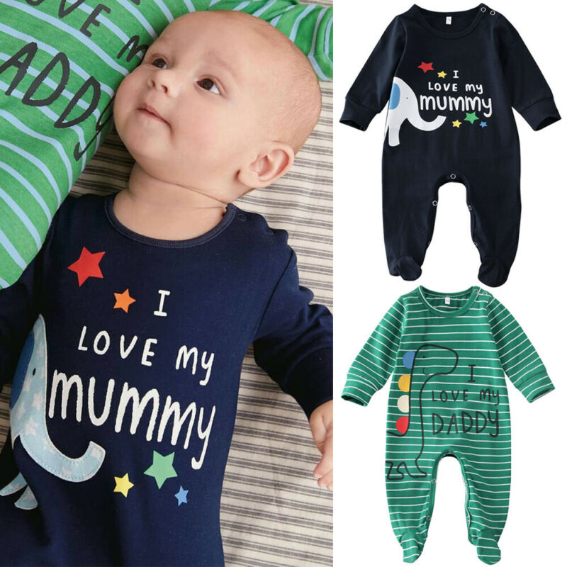 Baby Boy Nachtkleding Gestreepte Gewaden Unisex Pasgeboren Baby Baby Jongen Kids Knit Romper Jumpsuit Bodysuit Kleding Outfits 0-6 maanden