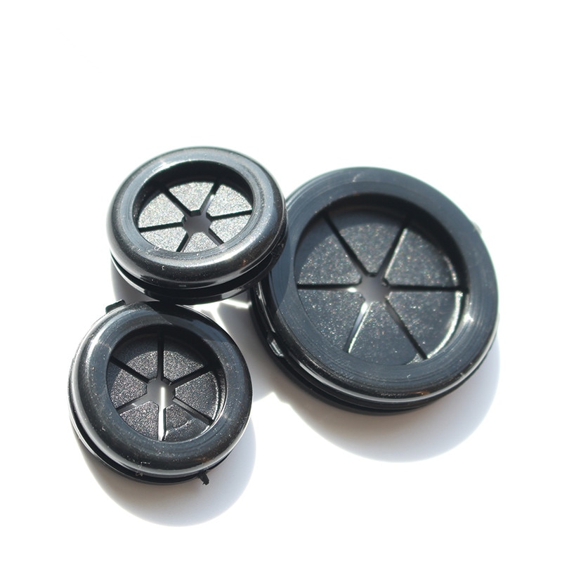 10 stk gummitrådgjennomføring pakningsark 25mm flattetning o ring støvhullplugg for elektrisk boks innløp uttak kabelholder beskytter