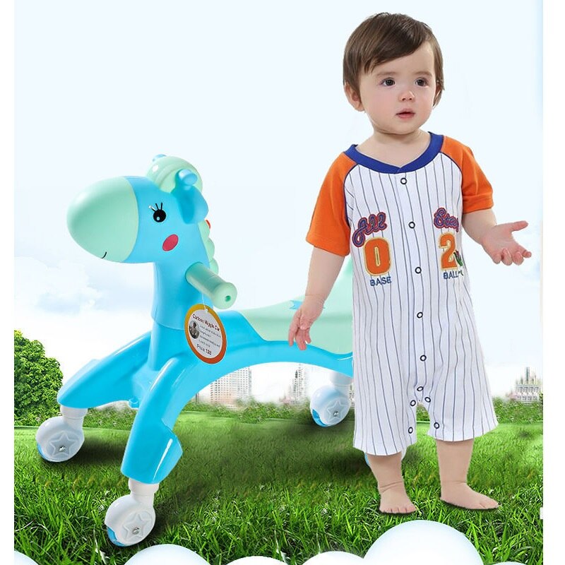 Bicicleta de equilibrio de dibujos animados para bebés y niños pequeños, juguete para aprender a caminar por primera persona
