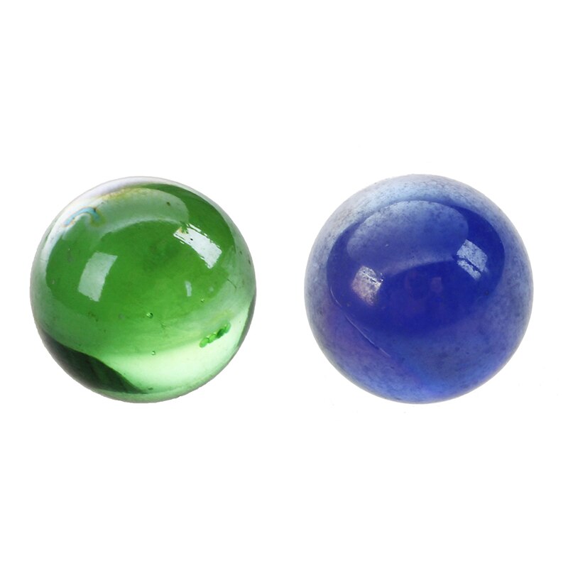 20 stk marmor 16mm glas marmor knicker glaskugler dekoration farve nuggets legetøj , 10 stk grøn & 10 stk mørk blå