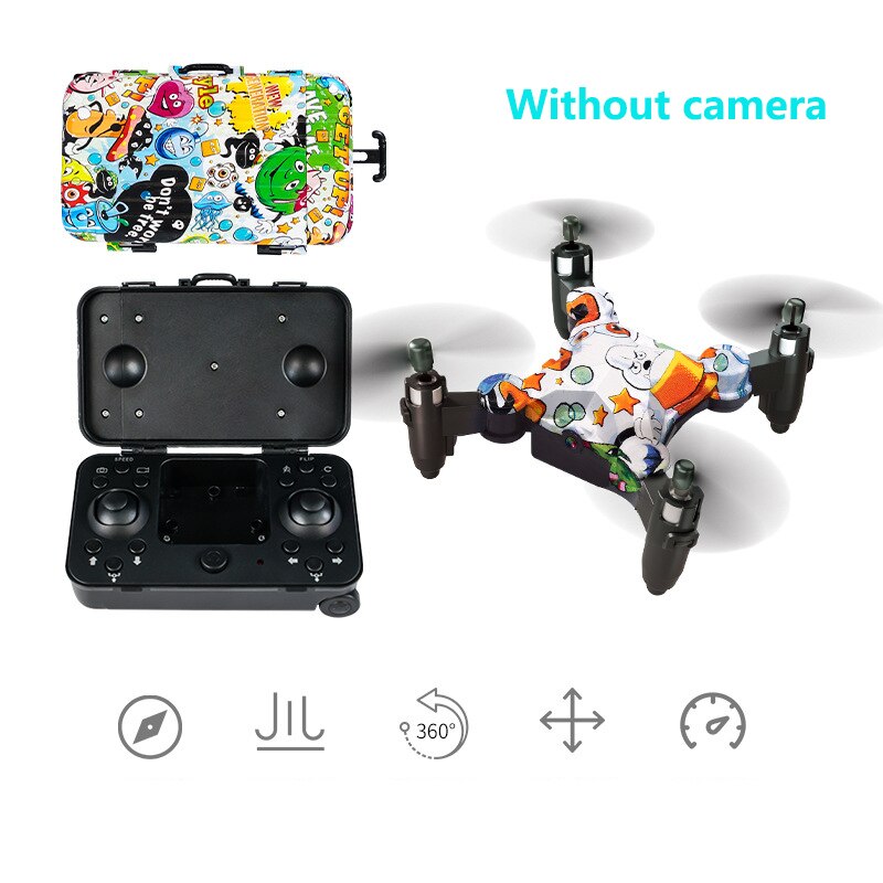 Mini Dron plegable con cámara HD para niños, cuadricóptero de juguete plegable con cámara HD gestual photo RC: No camera coloful