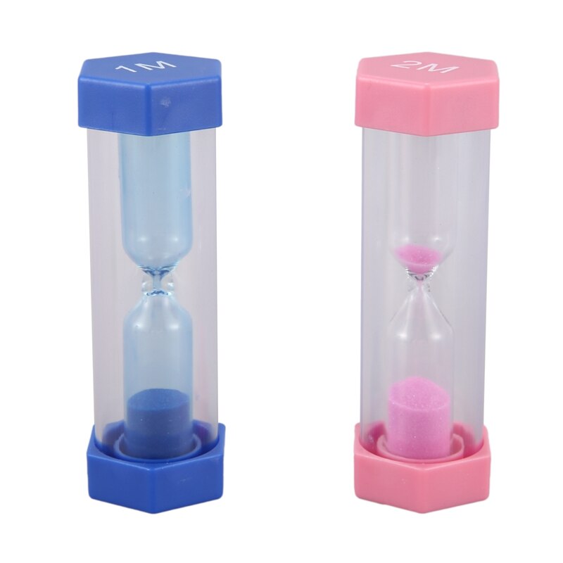 6 stück Kunststoff Hexagon Sanduhr Timer Bunte Sanduhr Timer Sand Uhr Timer 30Sek/1Min/2Mins/3 minuten/5 Minuten/10 Minuten