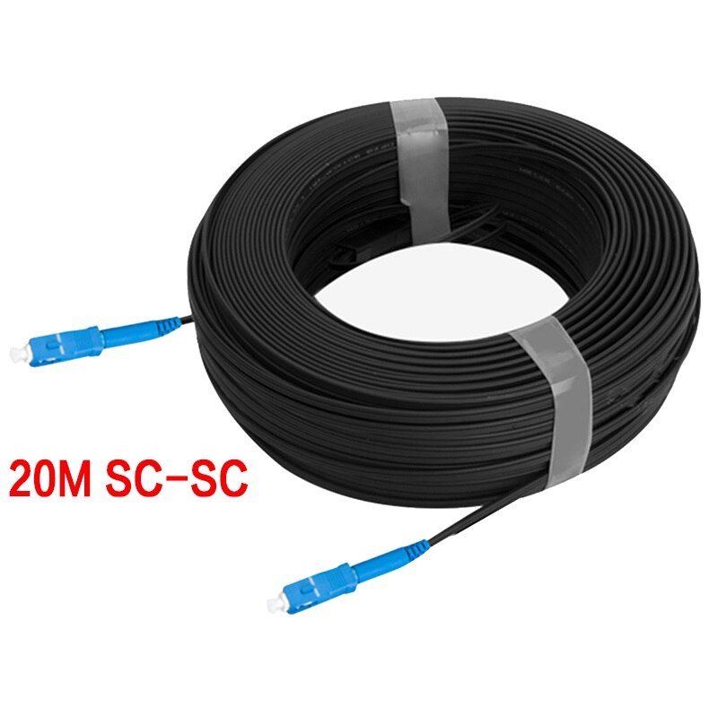 Single Mode Simplex Fiber Optic Patch Cord Optical Patch Cable Indoor Cable Fiber Optic Cable: 20m SC-SC