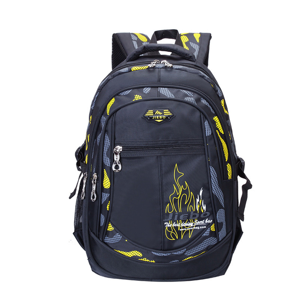 Sacs d&#39;école étanches pour enfants, sacs d&#39;école de grande capacité pour garçons et filles, Mochila,: Camo-yellow