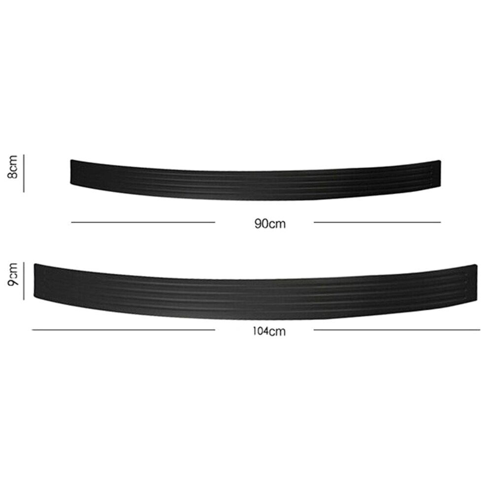 Tira de goma a prueba de golpes para maletero de coche, protección de parachoques trasero, tira de goma antideslizante para parachoques trasero, 90/140cm: 90cm