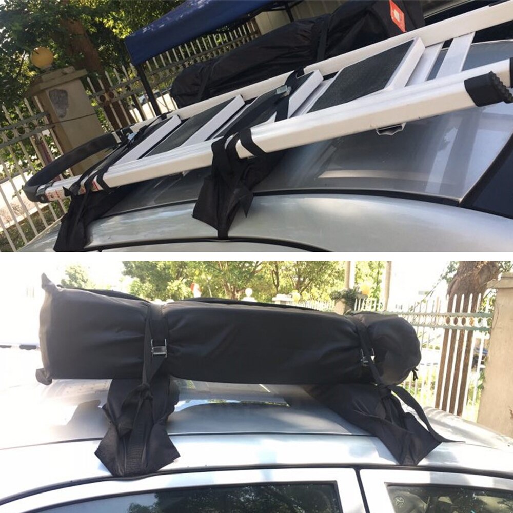 Universal Auto Soft Car Roof Rack Outdoor Rooftop Luggage Carry Load 60kg Baggage Easy Fit Removable 600D Oxford &amp; PVC