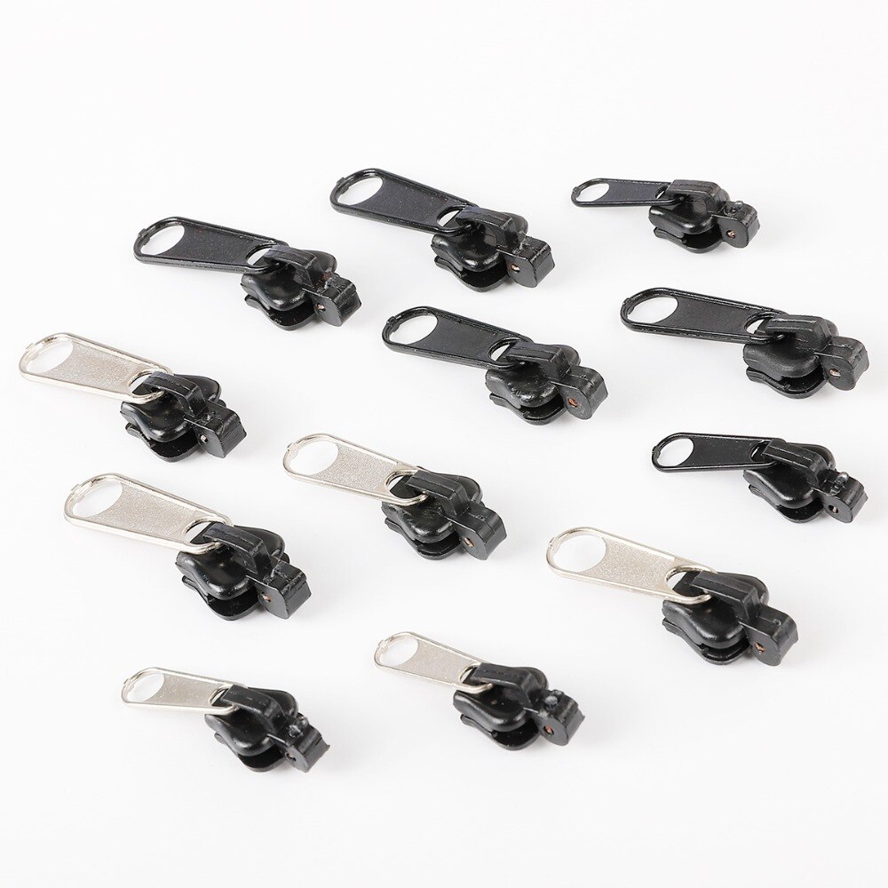 6pcs Fix Zipper DIY Zip Slider Repair Kit Replacement For Zip Fastenings Sewing Tailor Tools Clothing Accessories Size 2.8-3.6cm