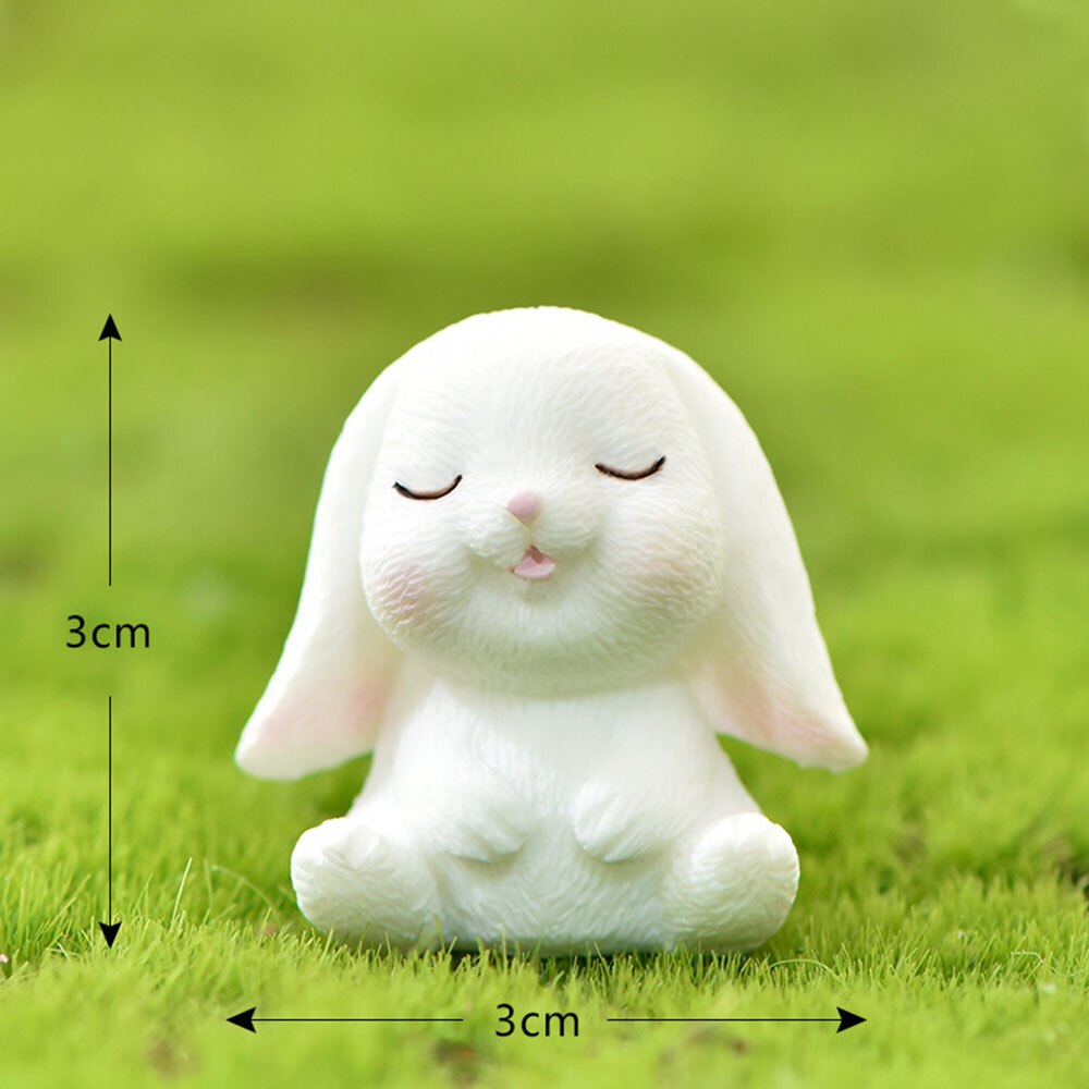 Mignon Animal dessin animé lapin carotte résine jardinage plante accessoires Micro paysage ornements jardin décoration: C