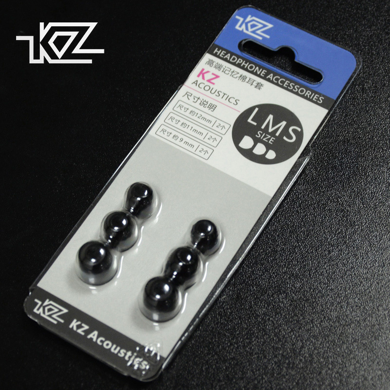 Originele kz-oordopjes met traagschuim (3 paar,  (6 stuks), geluidsisolerende comfortabele oorkussens, in-ear oordopjes voor de kz zsx  zs10 pro-hoofdtelefoon.