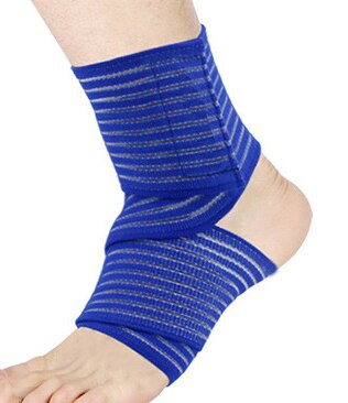 1pc70cm Enkel Ondersteuning Spiraalvormig Gewikkelde Bandage Volleybal Basketbal Enkel Orotection Verstelbare Elastische Bands Sport Veiligheid Brace: Blue / 70cm