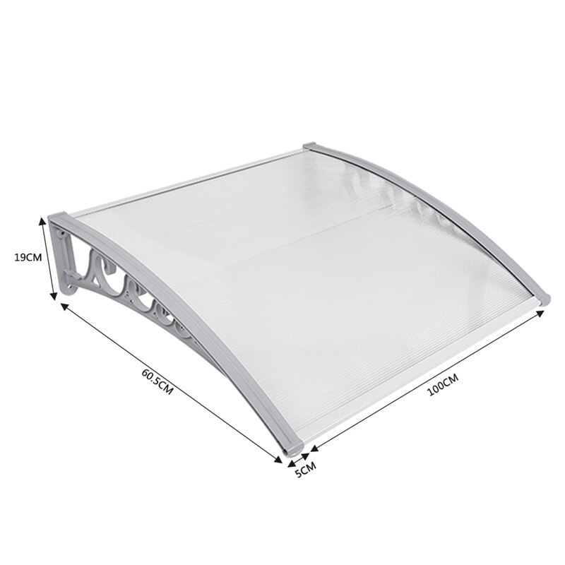 Outdoor Anti UV Ultralight DIY Sun Shelter Door Window Canopy Awning Shelter Front Back Porch Outdoor Door Shade Cover HWC: A