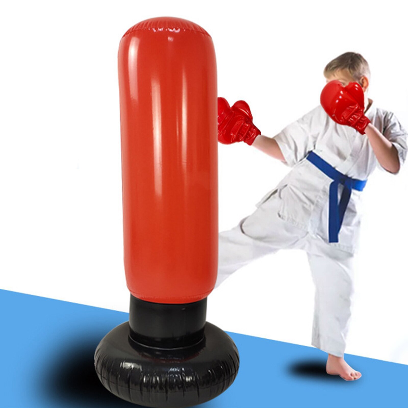 Inflatable Punching Bag- 45” Standing Boxing Bag for Kids Teens, Free Standing Boxing Toy