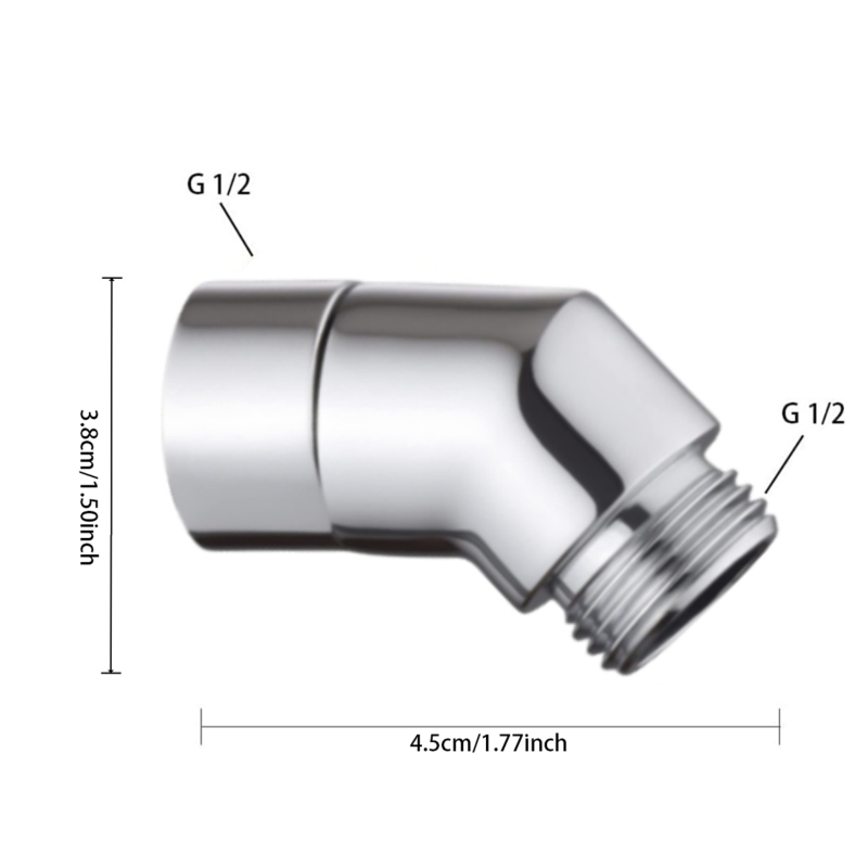Duschkopf Ellenbogen Adapter Dusche oben sprühen Ellenbogen Chrom Winkel Duschkopf Anschluss Badezimmer Zubehör: Braun