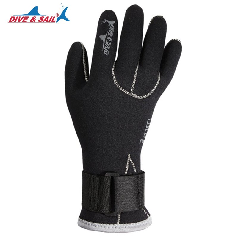 Dive & Sail 3 Mm Neopreen Scuba Dive Handschoenen Met Polsband Winter Keep Warm Zwemmen Spearfishing Snorkelen Anti-Kras apparatuur