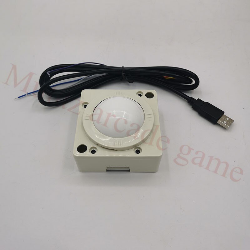 2 ''Diameter Witte Ronde Trackball Met Usb Connector Arcade Games Kast Onderdelen Arcade Trackball Voor Arcade Video Game