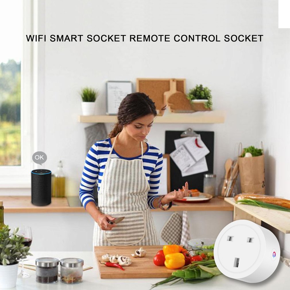 WiFi Smart Wireless Plug EU US UK Adaptor Remote Voice Control Power Energy Monitor Outlet Timer Socket for Alexa Google Home
