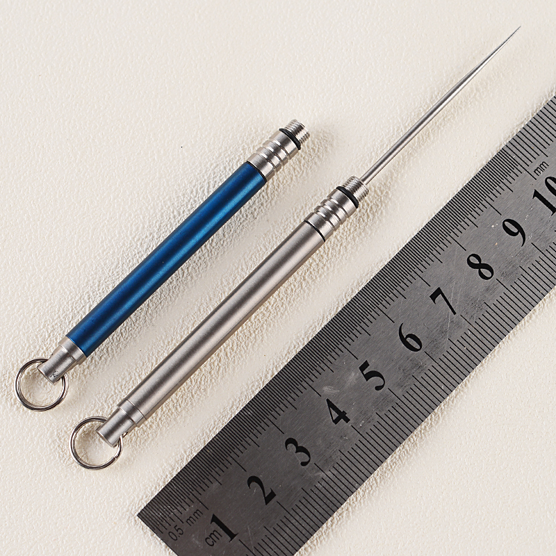 Tytanowa wykałaczka, niejednorazowa, przenośna, wkręcana