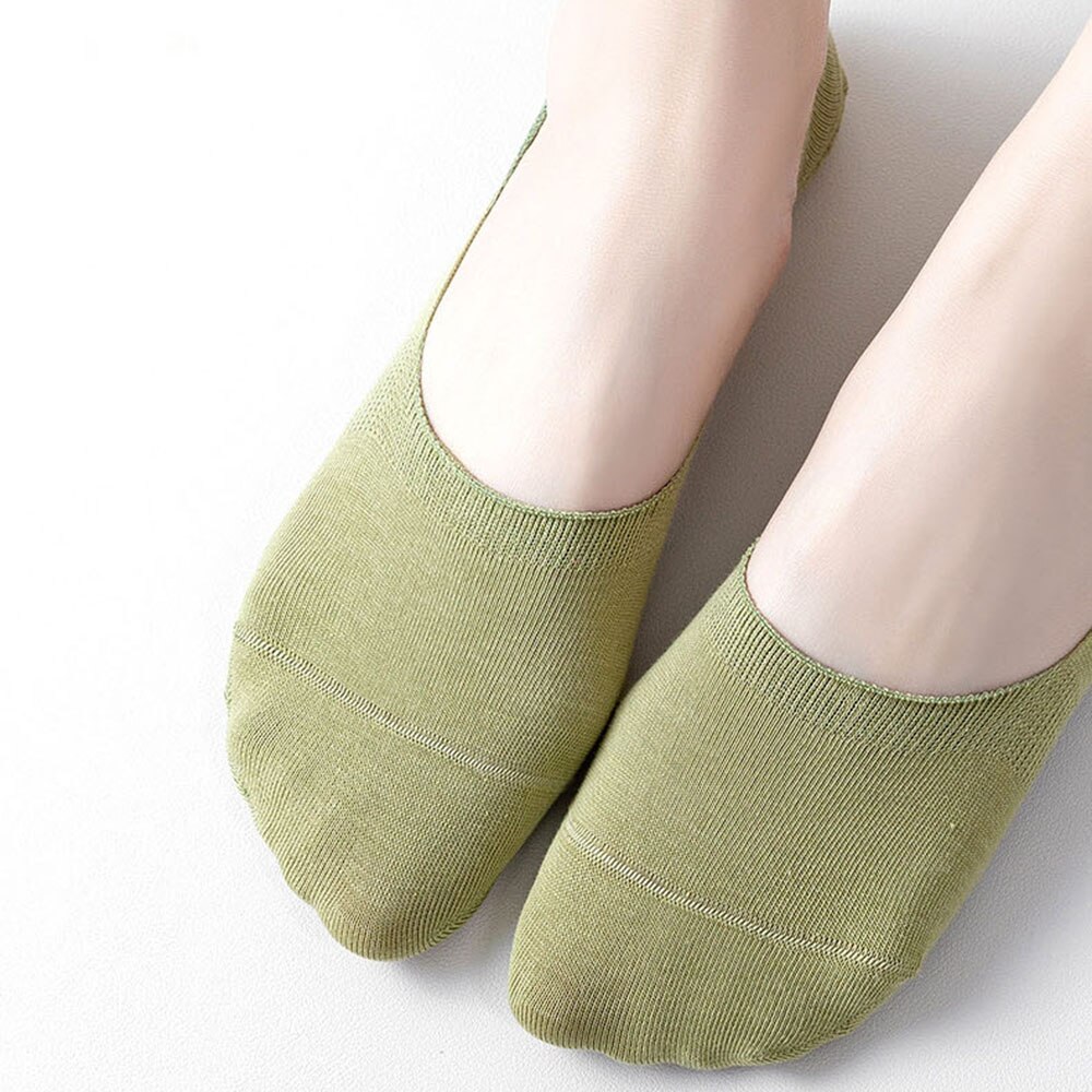 Calcetines invisibles antideslizantes para mujer, calcetín de silicona de corte ultrabajo, Fondo de algodón fino, de verano, 1 par
