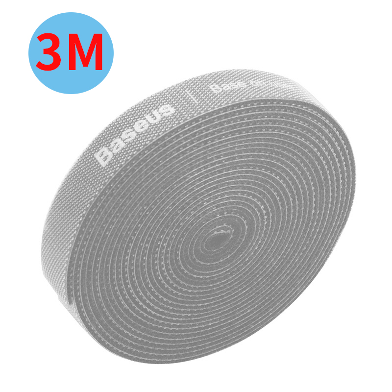 Baseus usb-kabelorganisator, kabelaufwickler, kostenloses kabelmanagement, kopfhörer-/mauskabelclip, kabelschutz für iphone und samsung usb-kabel: 3m grau