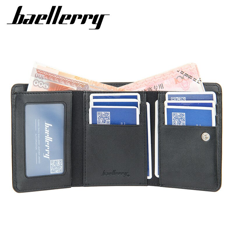 Mode Mannen Portefeuilles Canvas Card Houders Korte Mannen Purse Photo Slot Pu Leather Mannelijke Portemonnee voor Mannen