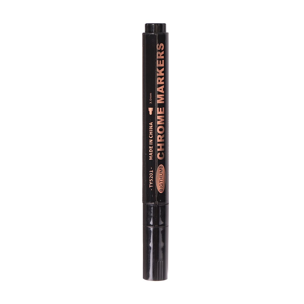Rotulador de espejo para manualidades, acabado cromado metálico con rotulador, resistente a los rayos UV y al agua, para garabatos: 3mm Copper