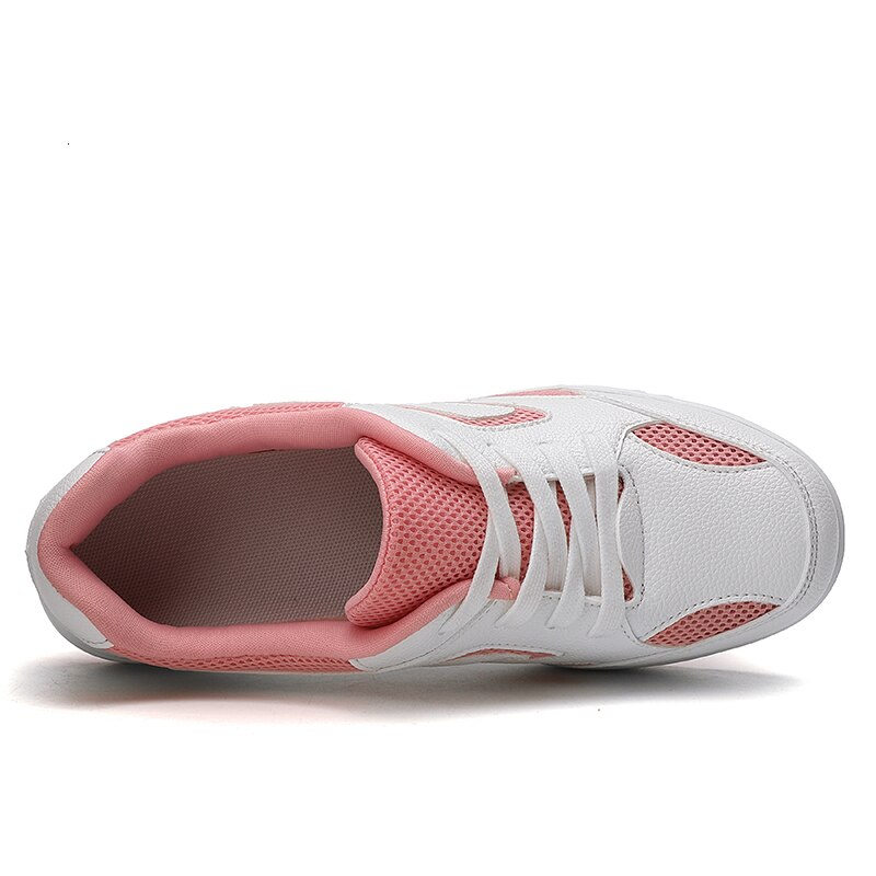 Kvinder tyk sål sko ungdom studerende piger swing sko hvid snøre rocking sko dame wedge sneakers platform sneaker