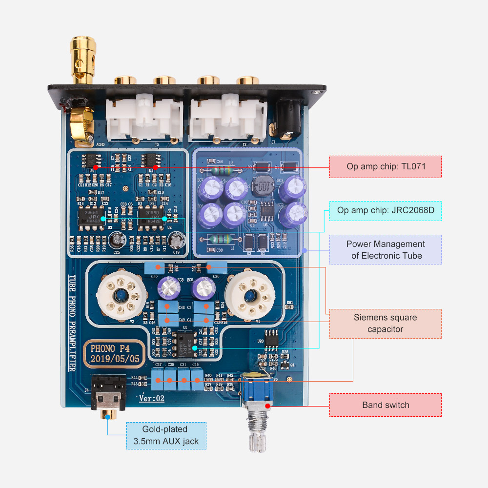 AIYIMA Tube T3 HiFi przedwzmacniacz karta audio rura próżniowa 6A2 przedwzmacniacz gramofonowy przedwzmacniacz gramofonowy DIY wzmacniacze dźwięku mocy