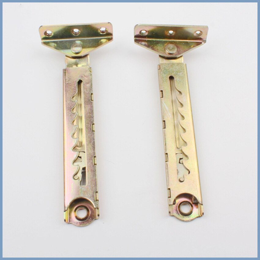 1 Pair Hardware Hinge 7-gear Adjustable Ratchet Headrest Fitting for Beds, Desk Lids, Drafting Tables, and Drawing Boards, Steel