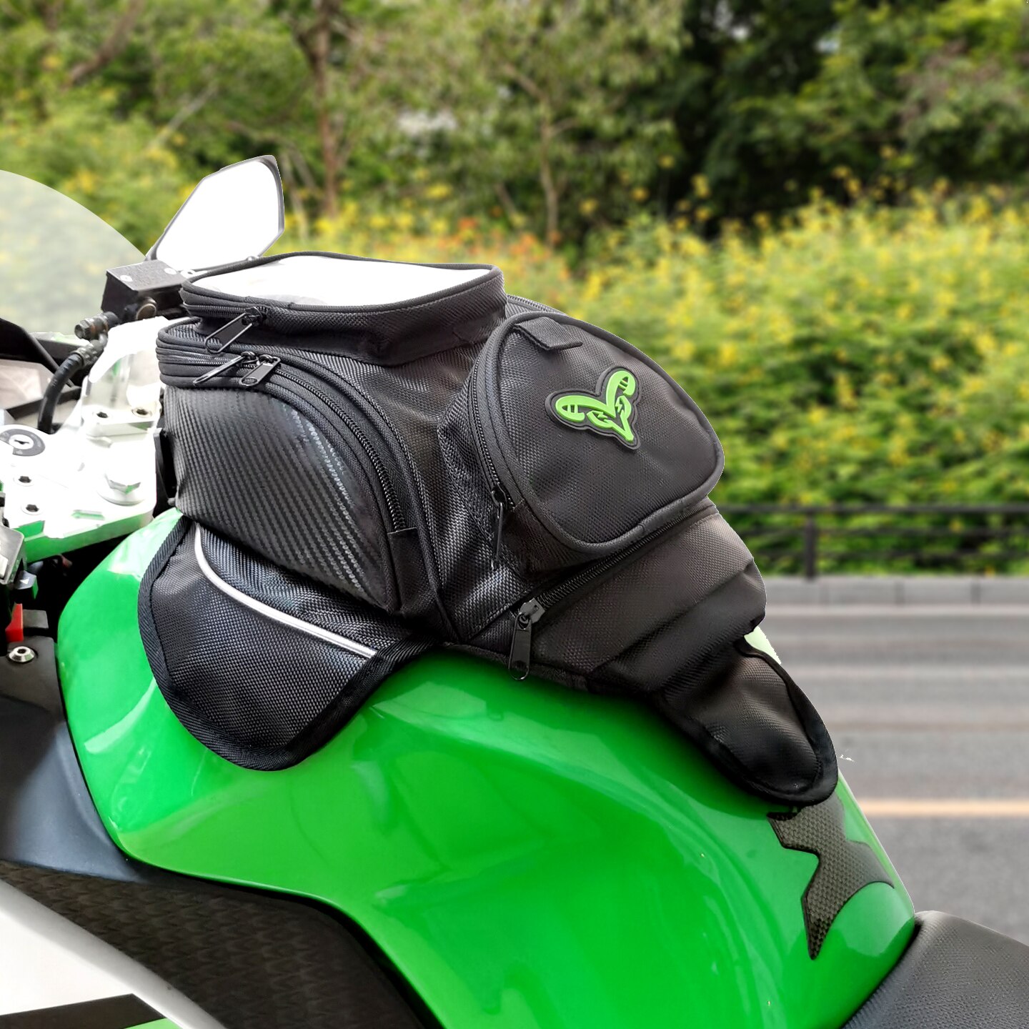 Motorcycle Tank Tas Olie Brandstof Tas Magnetische Moto Zadel Bagage Gps Telefoon Tas Groter Venster Koffer Voor Iphone Samsung